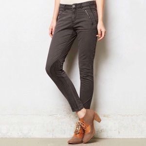 Anthropologie Pilcro Velvet Trim Pants